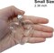 4E's Novelty 12 Pack Clear Fillable Glass Heart Ornaments 60mm for Crafts, DIY Hanging Heart Decorations for Christmas Tree, Handmade Gifts, Holiday Decor, Pre-Strung Glass Hearts
